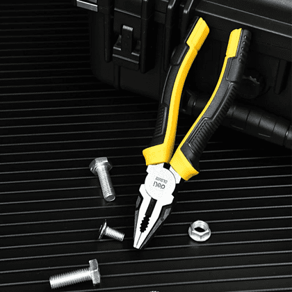 Плоскогубцы Deli YS EDL0002, 180 мм, 2-х компонентные рукоятки - 6