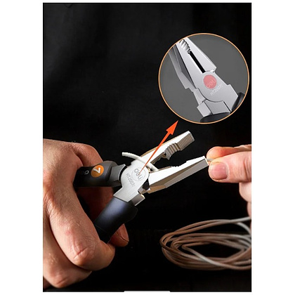 Длинногубцы Deli HS HT2007C, 180 мм, Soft Touch, оранжевый - 6