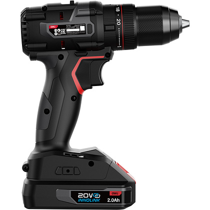 Аккумуляторная дрель-шуруповерт Deli RS DE-CZ20-1D2 20 В, 70 Нм, 2 АКБ, 2 Ач, сумка - 4