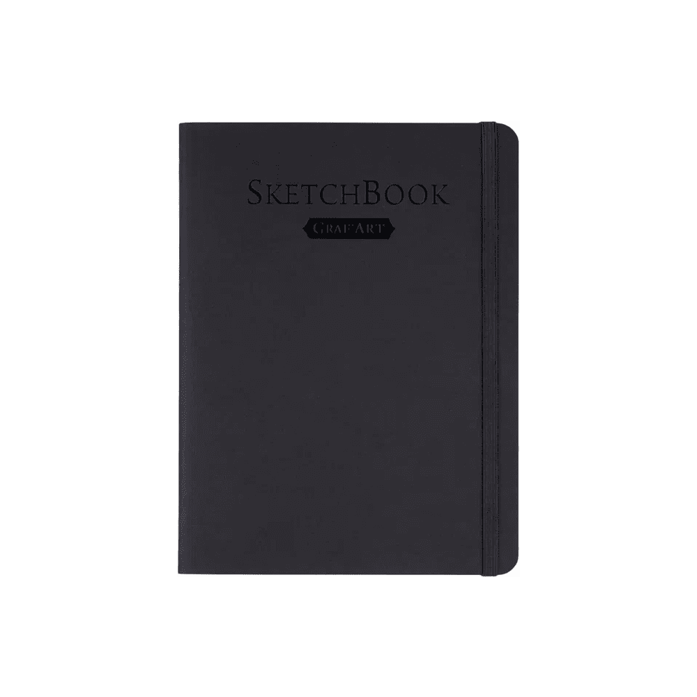 Скетчбук для графики "GrafArt white", 20 листов, 15х20 см, 160 г/м2, черный
