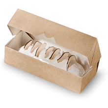 Контейнер бумажный 460 мл, 167х70х40, 25 шт/упак, крафт