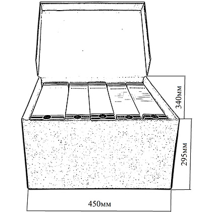 Короб архивный "Koroboff" с крышкой, 450x340x295 мм, коричневый - 6