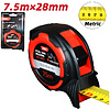 Рулетка Deli RS EDL377528Y, 7,5 м х 28 мм, красный, черный - 2