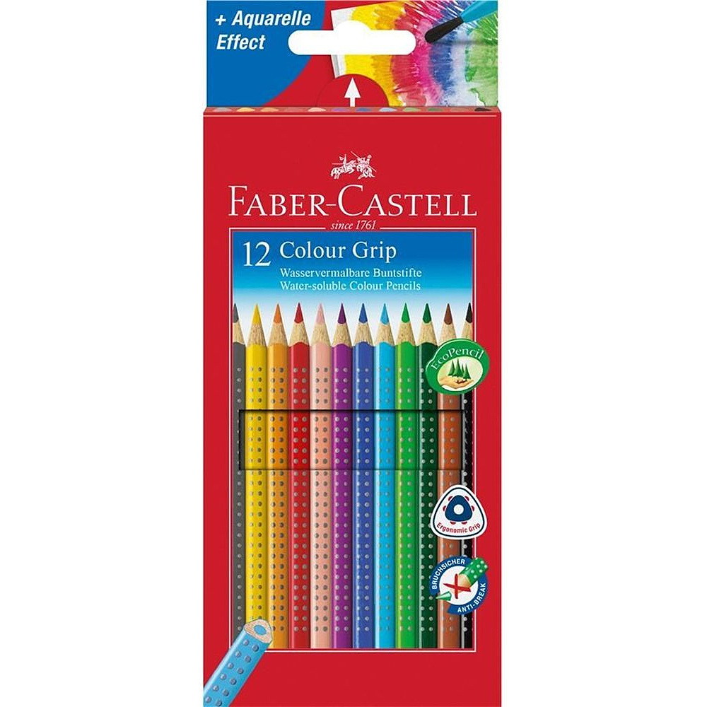 Цветные карандаши "Faber- Castell Grip 2001", 12 цветов