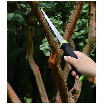 Пила-нож садовая Deli GS EDL580651, 170 мм, 8TPI, черный, зеленый - 15