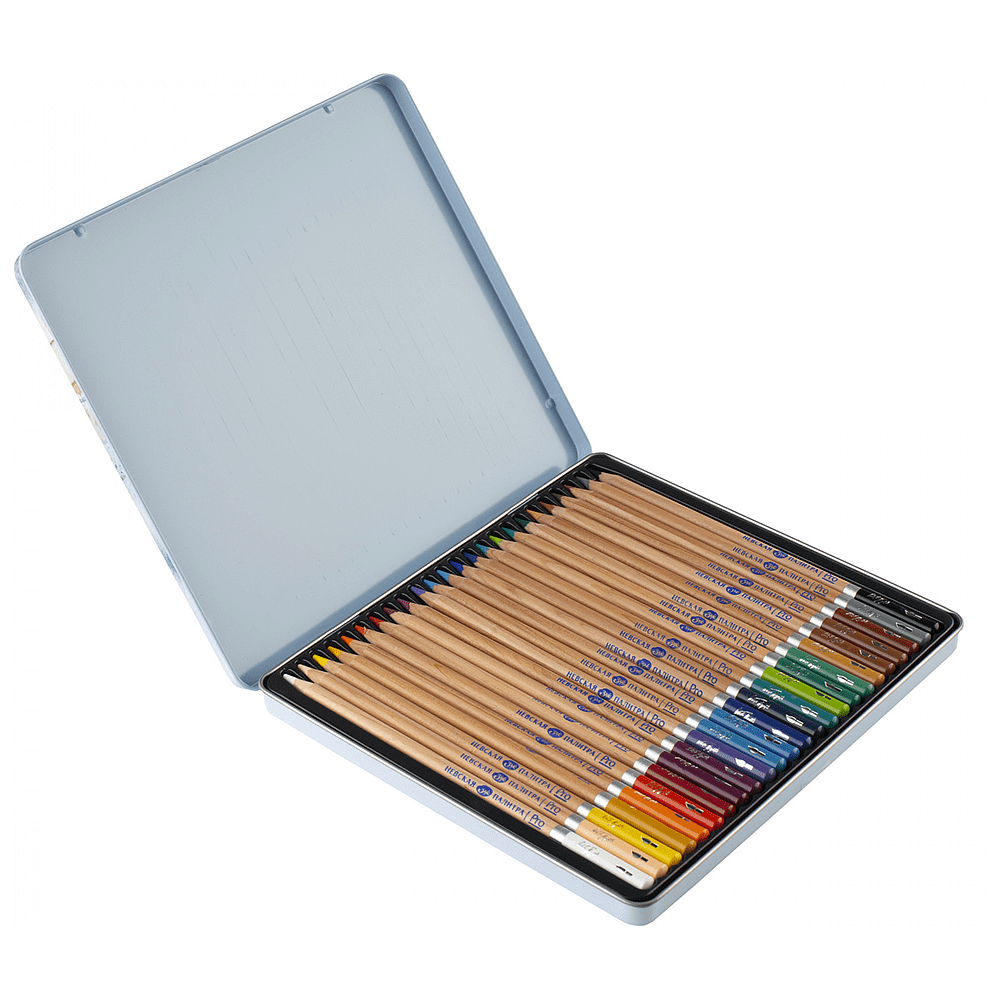 Карандаш акварельный "Белые ночи", набор 24 цветов, жестяной пенал - 4
