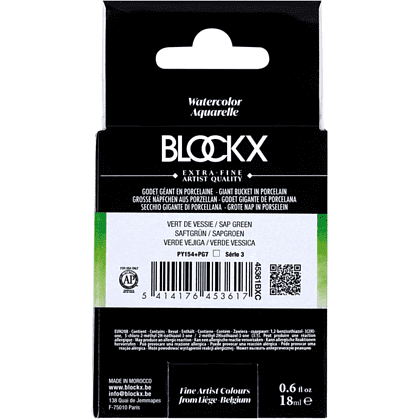 Краски акварельные "Blockx. Giant pan", 361 травяной зеленый, 18 мл., кювета - 5