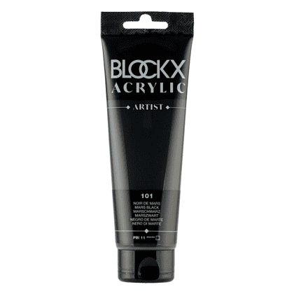 Краски акриловые "Blockx", 101 марс черный, 120 мл