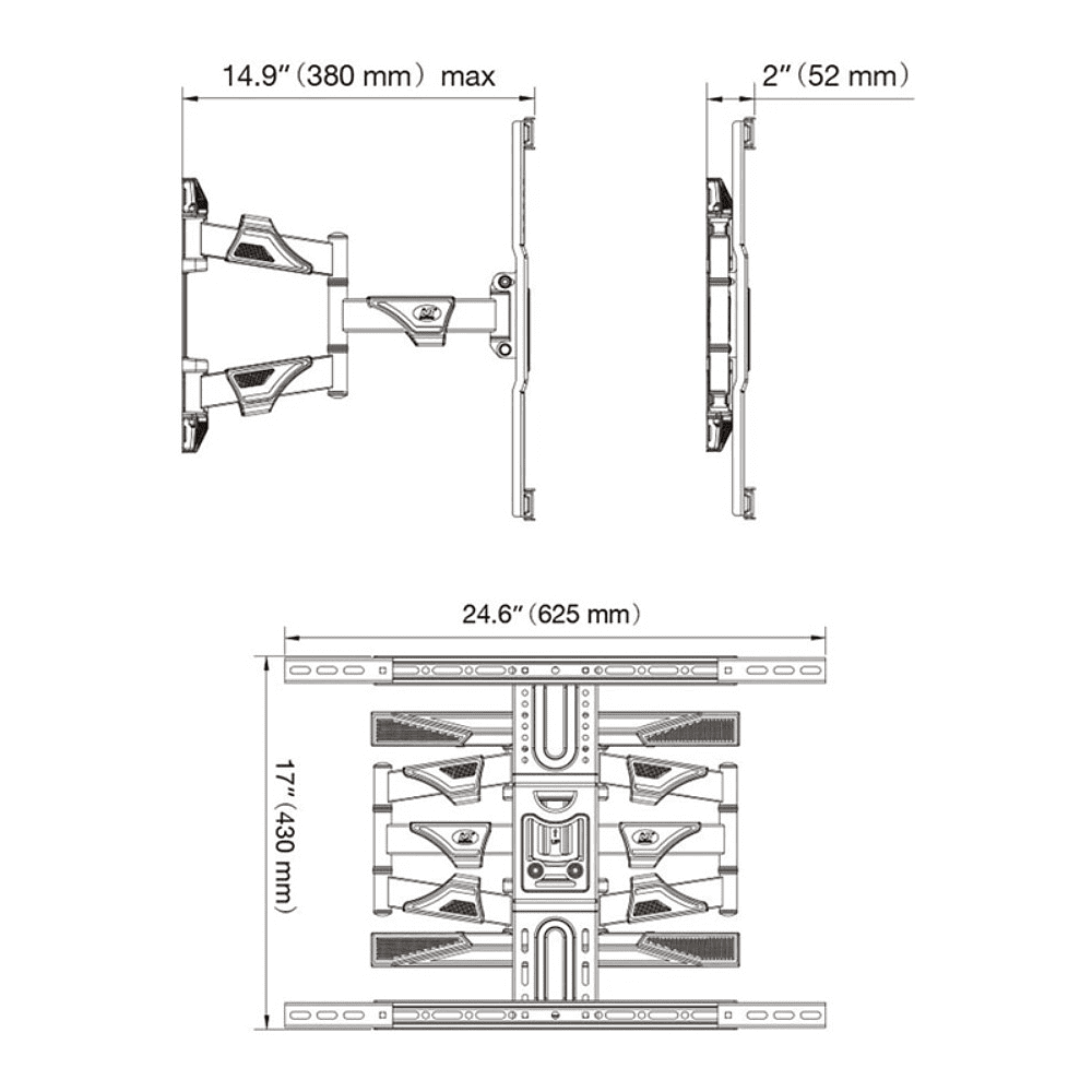 Кронштейн для телевизора NB P6, черный - 11