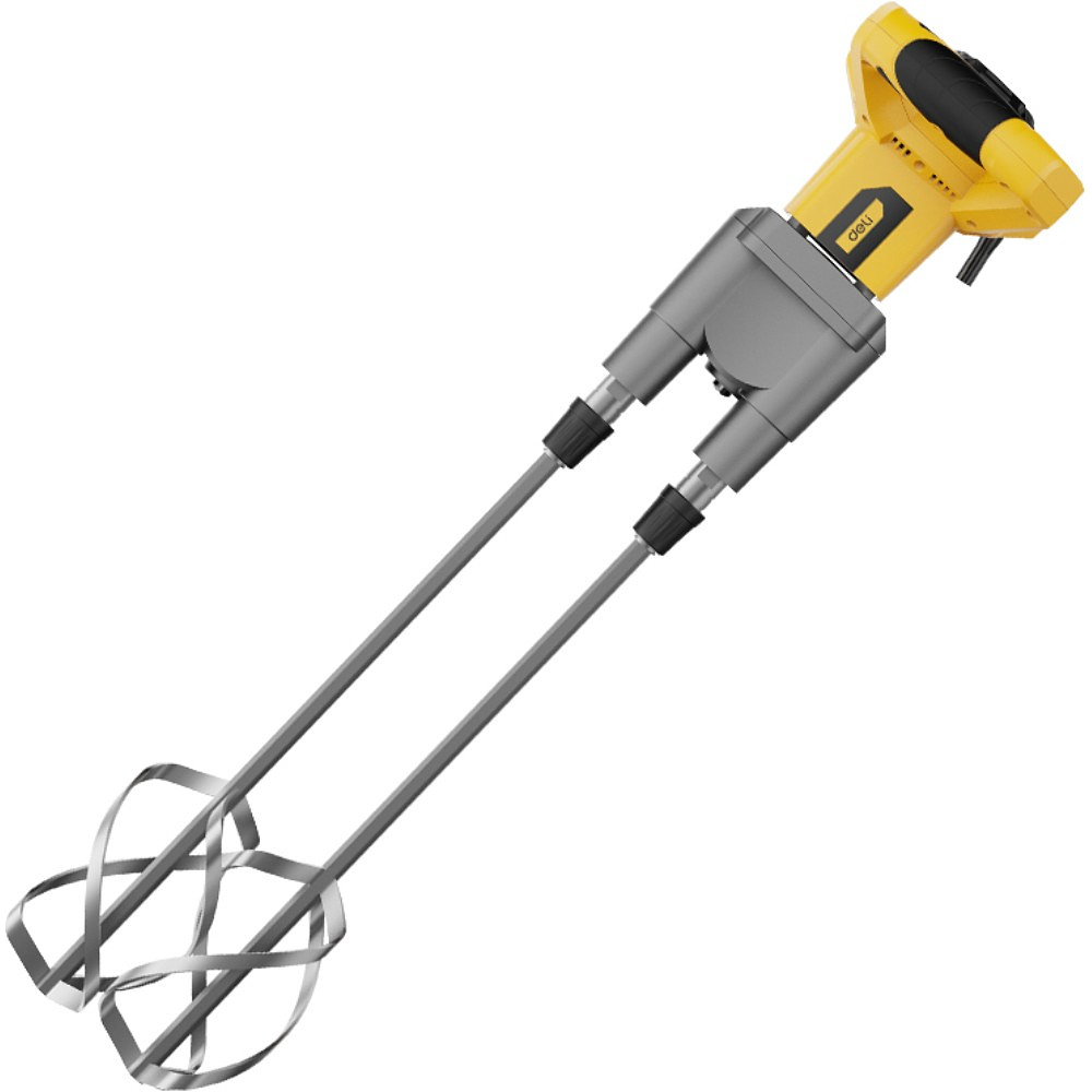 Миксер строительный Deli YS EDC177, 1800 Вт, 2 венчика, желтый - 2