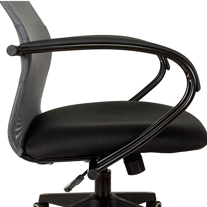 Кресло для руководителя Бюрократ "CH-607 TW-04", Neo Black, сетчатая ткань, темно-серый - 8