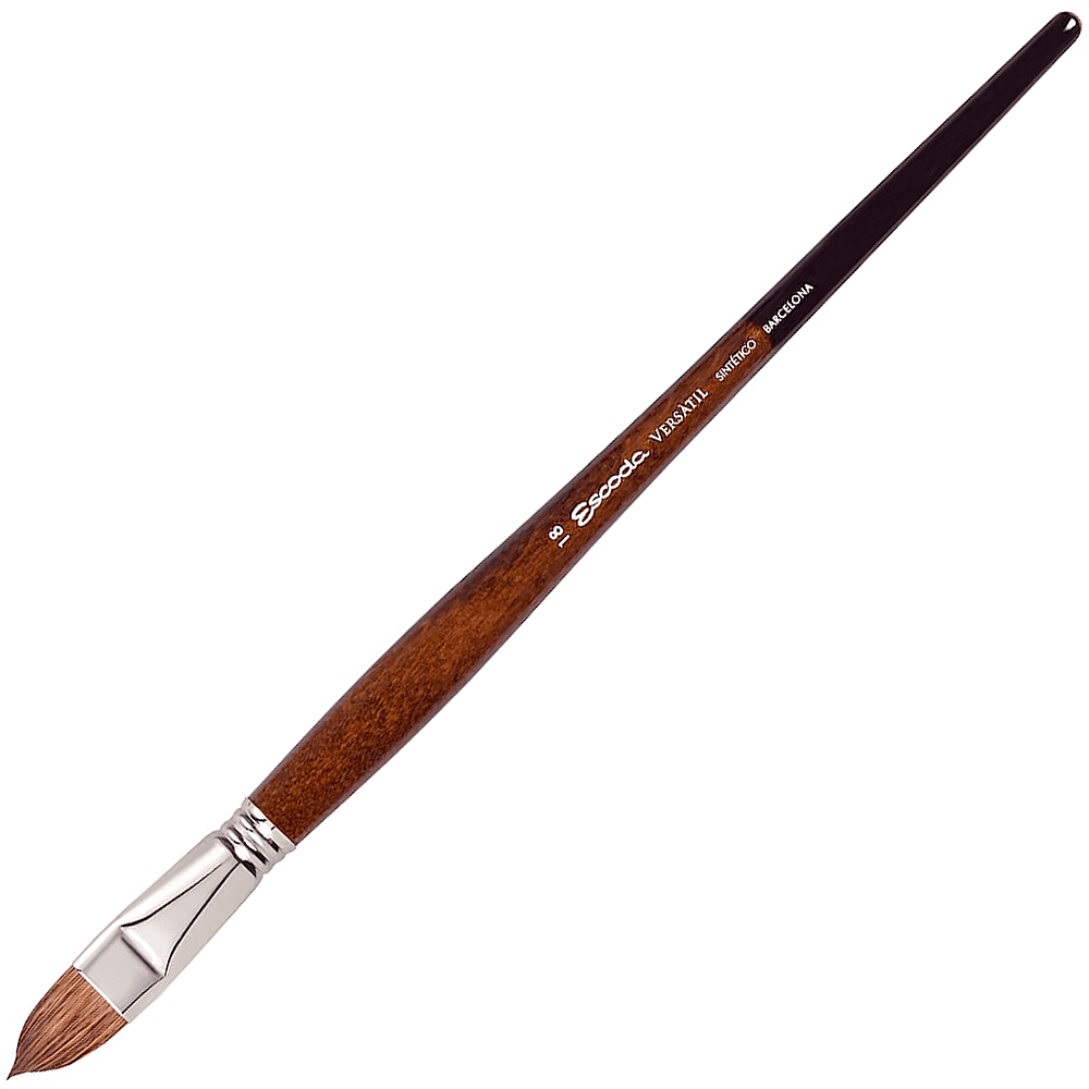 Кисть для рисования "Escoda Versatil Brush L/H 3042", синтетика, "кошачий язык", №18