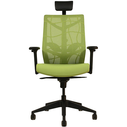 Кресло для руководителя "Nature II Slider", каркас черный, ткань, пластик, зеленый - 2