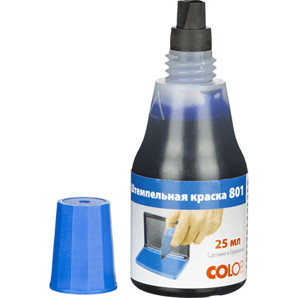 Краска штемпельная "Colop", 25 мл, синий - 2