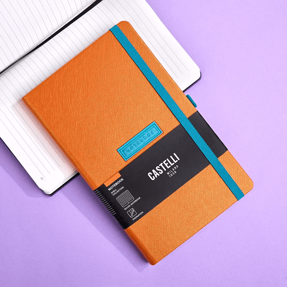 Блокнот "Shell tangerine", А5, 96 листов, оранжевый, срез голубой - 8