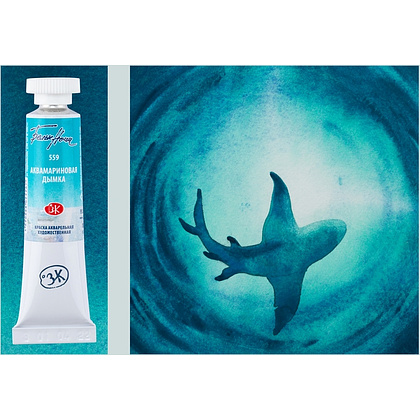 Краски акварельные "Белые ночи", 559 аквамариновая дымка, 10мл., туба - 4