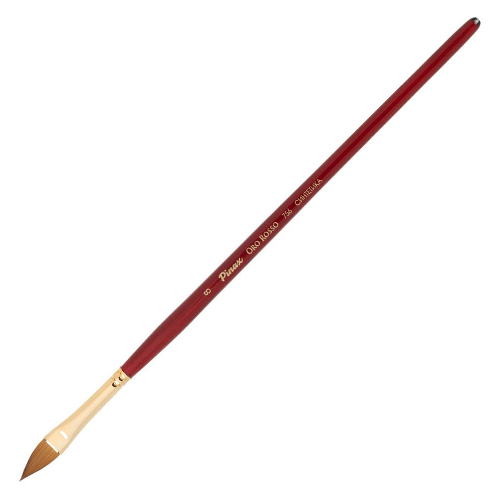 Кисть для рисования "Pinax ORO ROSSO", синтетика, "кошачий язык", №8