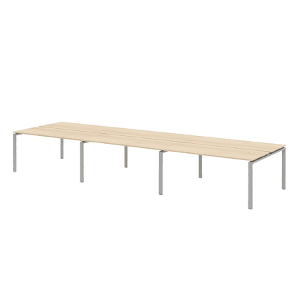 Коллекция Титан Бенч-система на 6 рабочих мест ТН312ТР-3х2+ТН312К-22_ПР, 3600х1450х742, с пропусками для кабеля