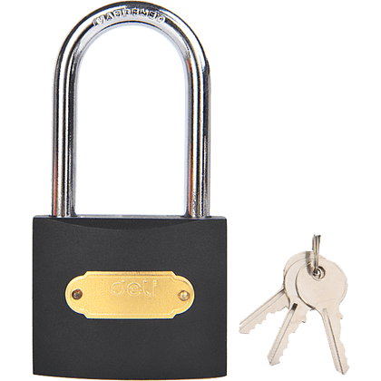 Замок навесной Deli EDLEDL508406 60 мм, автомат, 3 ключа, защита от влаги