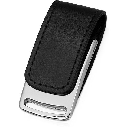 USB Flash накопитель 3.0 64 Gb VDL-014, металл, кожзам, черный 