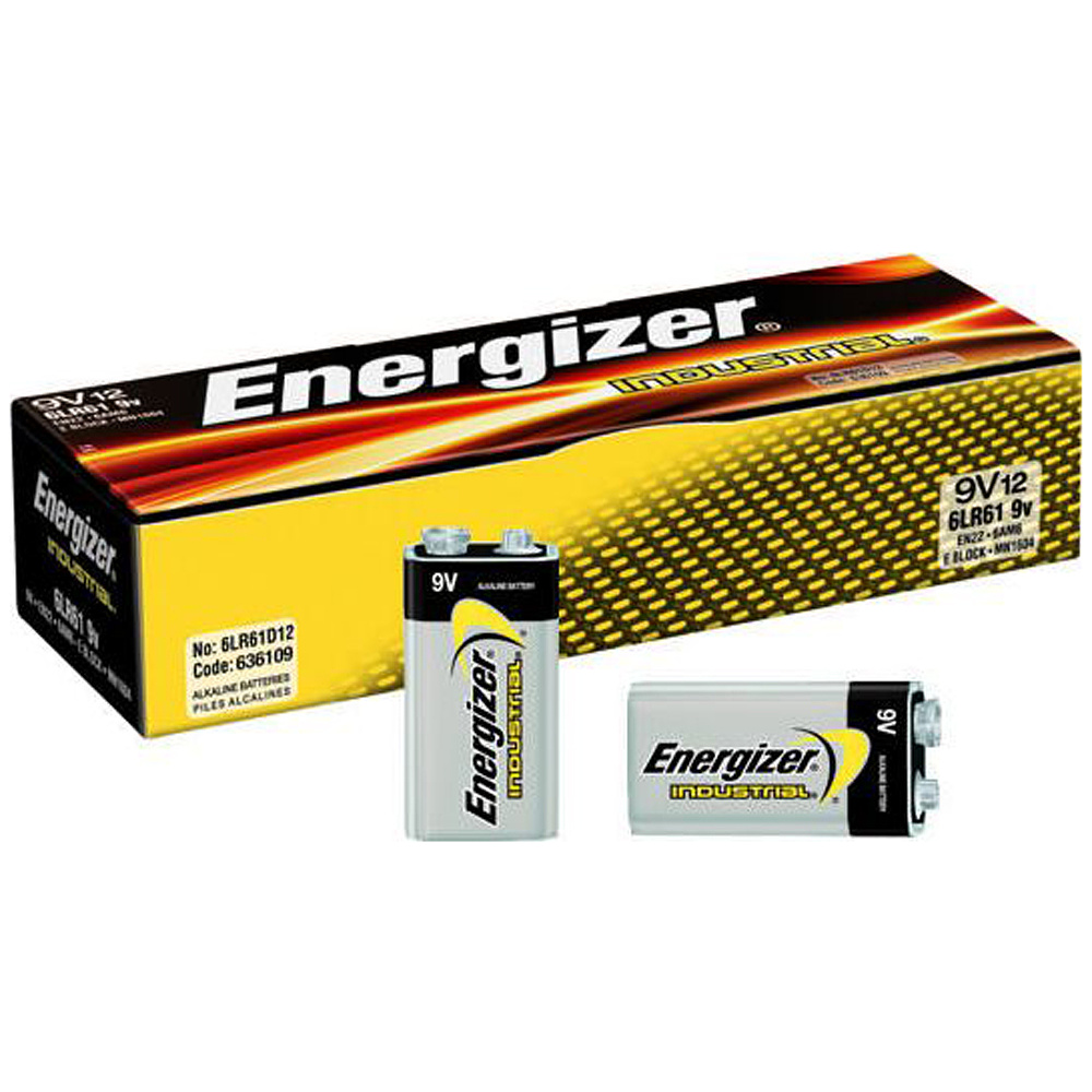 Батарейки алкалиновые Energizer Industrial "9 V 6LR61", 1 шт.