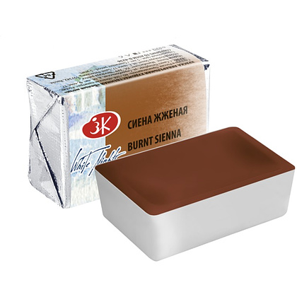 Краски акварельные "Белые ночи", 406 сиена жженая, кювета