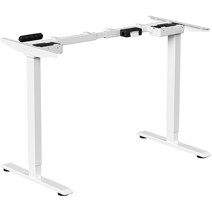 Стол с электроприводом WellDesk Prime 1300x675х18 белый/дуб хантон темный (9191462+9178197) - 5