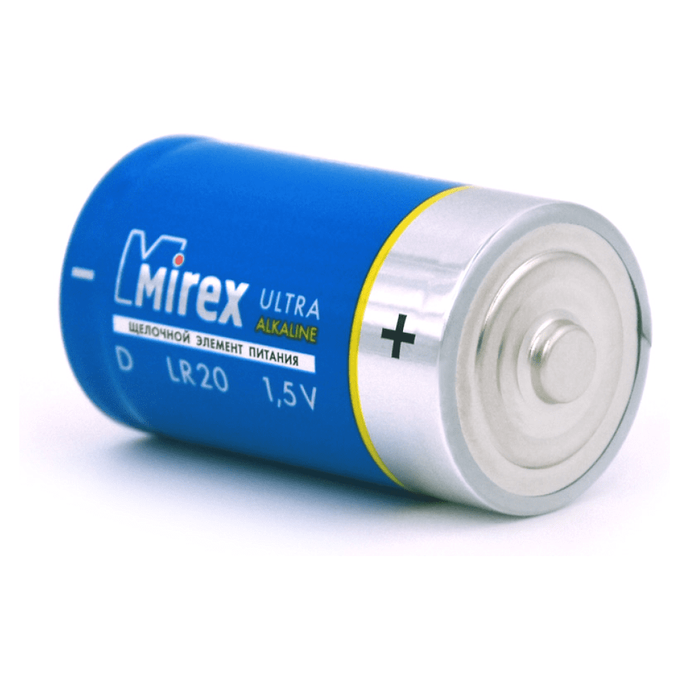 Батарейки алкалиновые Mirex "D/LR20", 2 шт  - 3