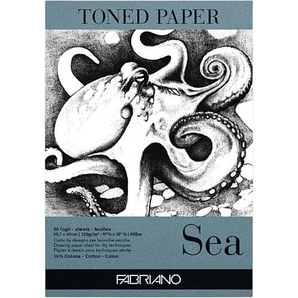 Блок бумаги для рисования "Fabriano. Sea", 29,7х42 см, 120 г/м2, 50 листов
