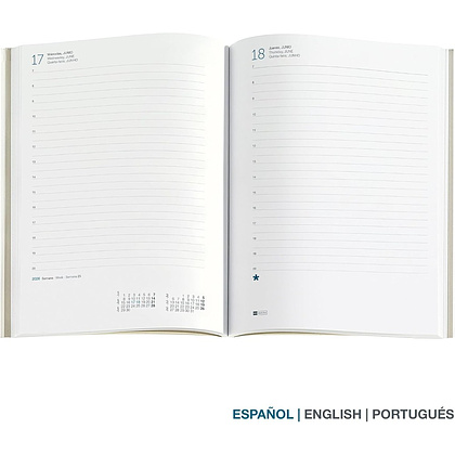 Ежедневник датированный "Colour Block" 2026, A5, линейка, синий, зеленый - 3