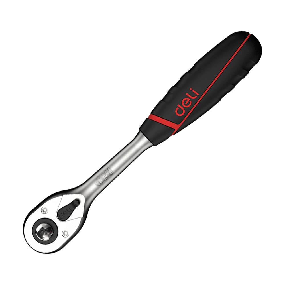 Ключ-трещотка Deli RS EDQ42802, 3/8", 200 мм, 72 зуба