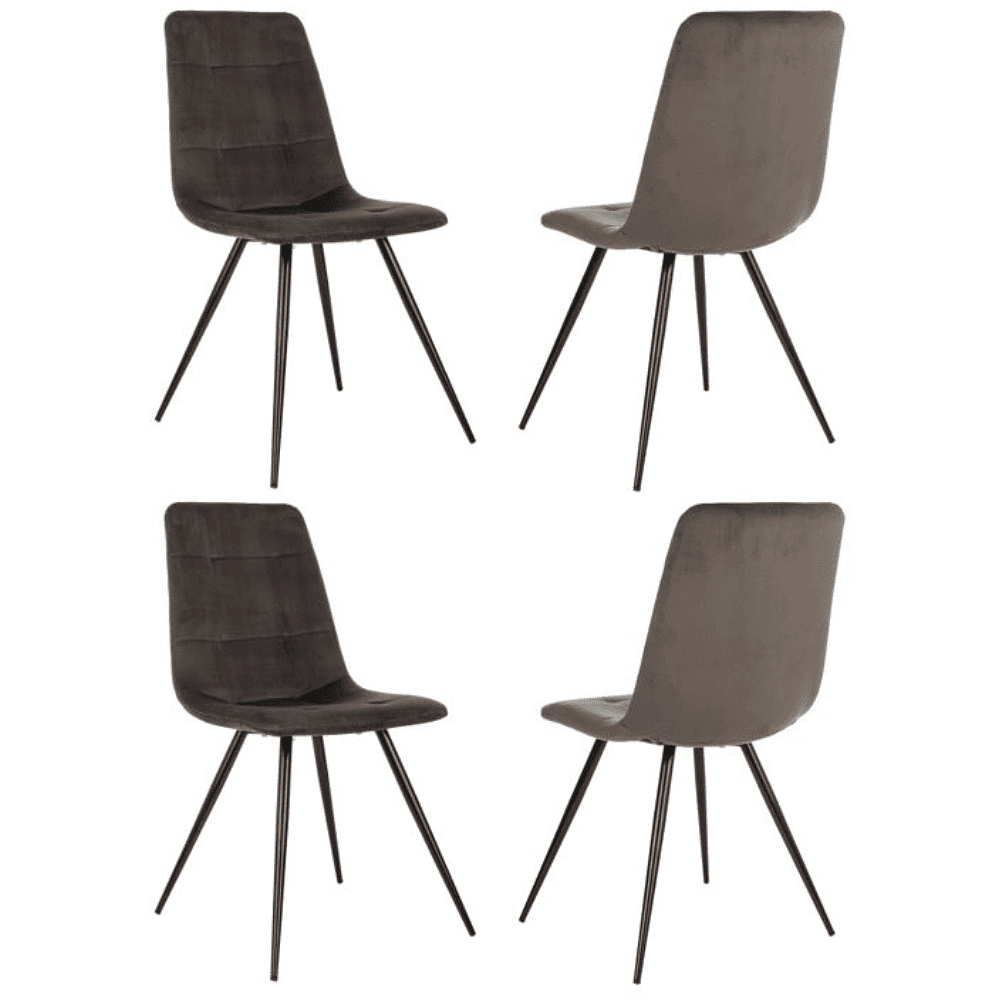 Стул Бюрократ "CH-K1_4", ткань, коричневый, металл, комплект 4 штуки