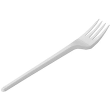 Пластиковая вилка одноразовая, 16.5 см