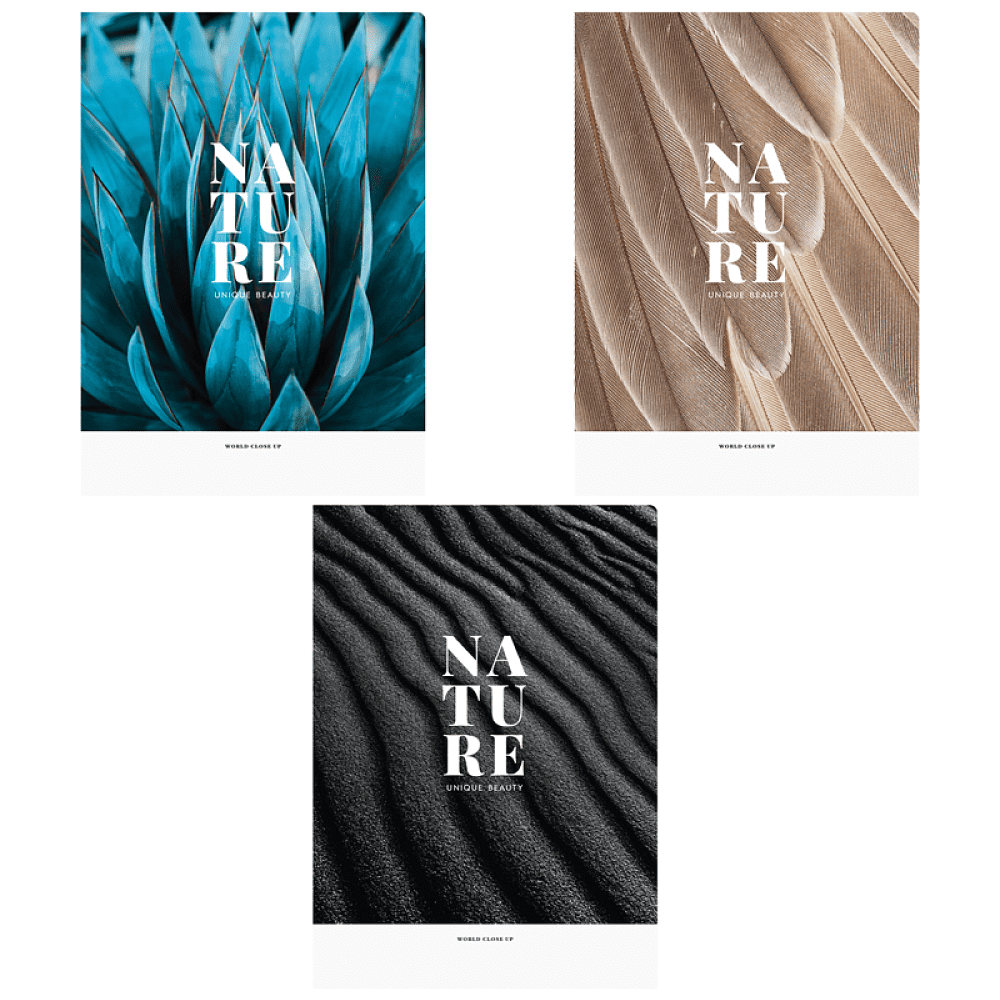 Тетрадь "Nature", А4, 48 листов, клетка, ассорти