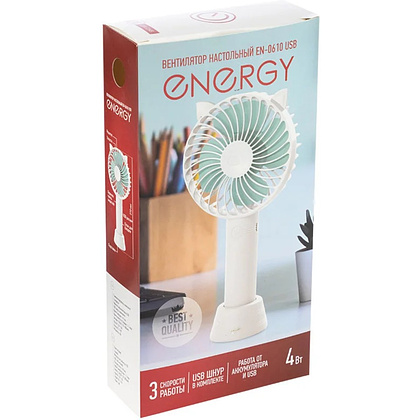 Электровентилятор настольный Energy "EN-0610 USB", белый  - 4