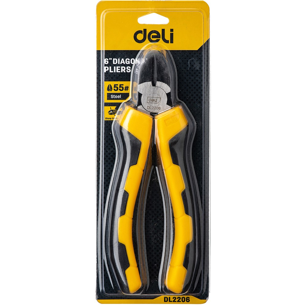 Бокорезы Deli "EDL2206", 160 мм, желтый, черный - 4