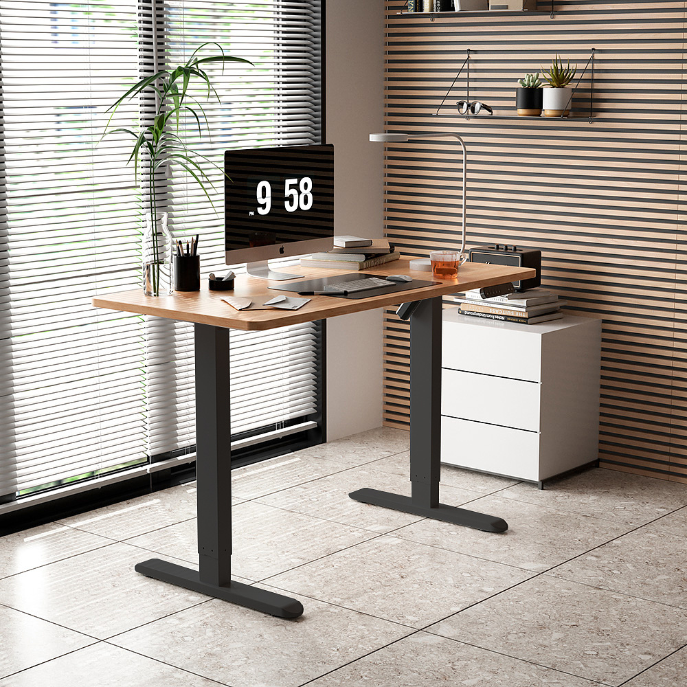 Стол с электроприводом WellDesk Basic 1200x675х18 черный/ясень шимо светлый (9191456+9197779) - 8