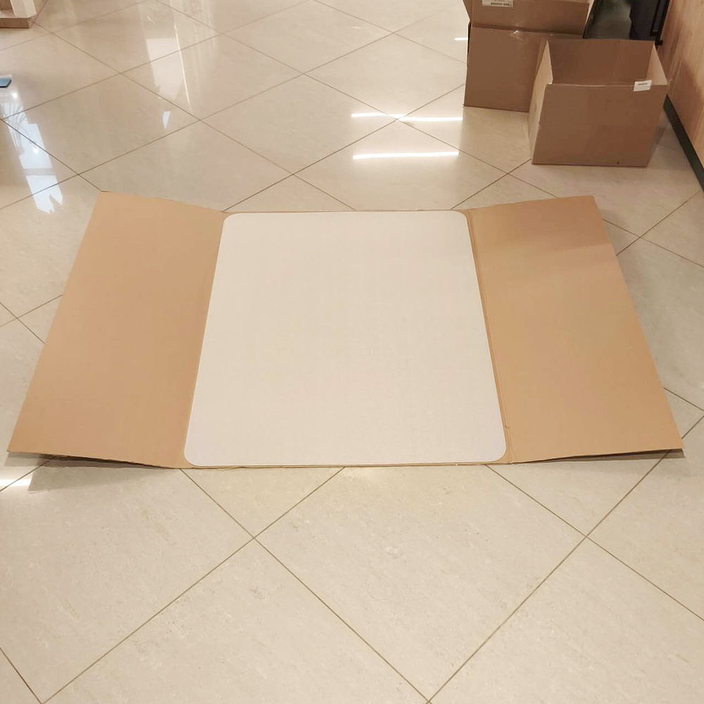 Коврик напольный защитный под кресло 1200x900x2 мм, матовый (полипропилен) - 3