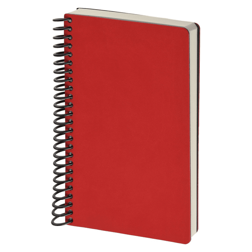 Ежедневник недатированный "Agenda", А5, на спирали, красный - 2