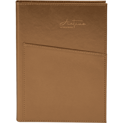 Блокнот "3223-10", А5, 80 листов, линейка, темно-коричневый