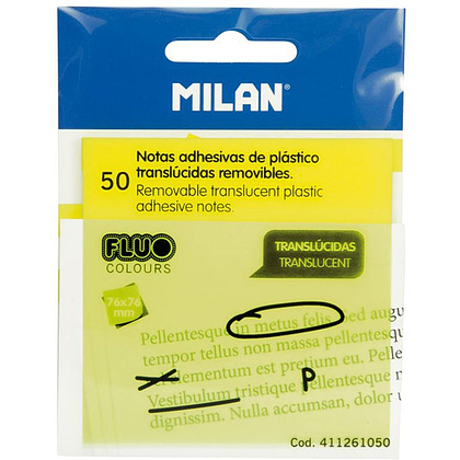 Бумага для заметок "Milan", 76x76 мм, 50 листов, салатовый