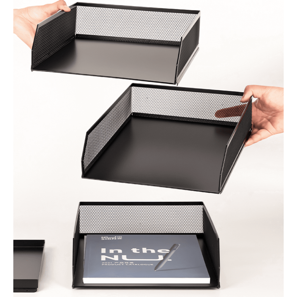 Модуль горизонтальный "Deli PB260" на 4 лотка, черная сетка - 3