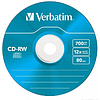 Диск перезаписываемый Verbatim "Slim",  CD-RW, 700 Мб, тонкий футляр (slim case), 5 шт - 2