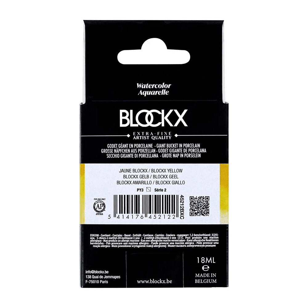 Краски акварельные "Blockx. Giant pan", 212 желтый Блокс, 18 мл., кювета - 5