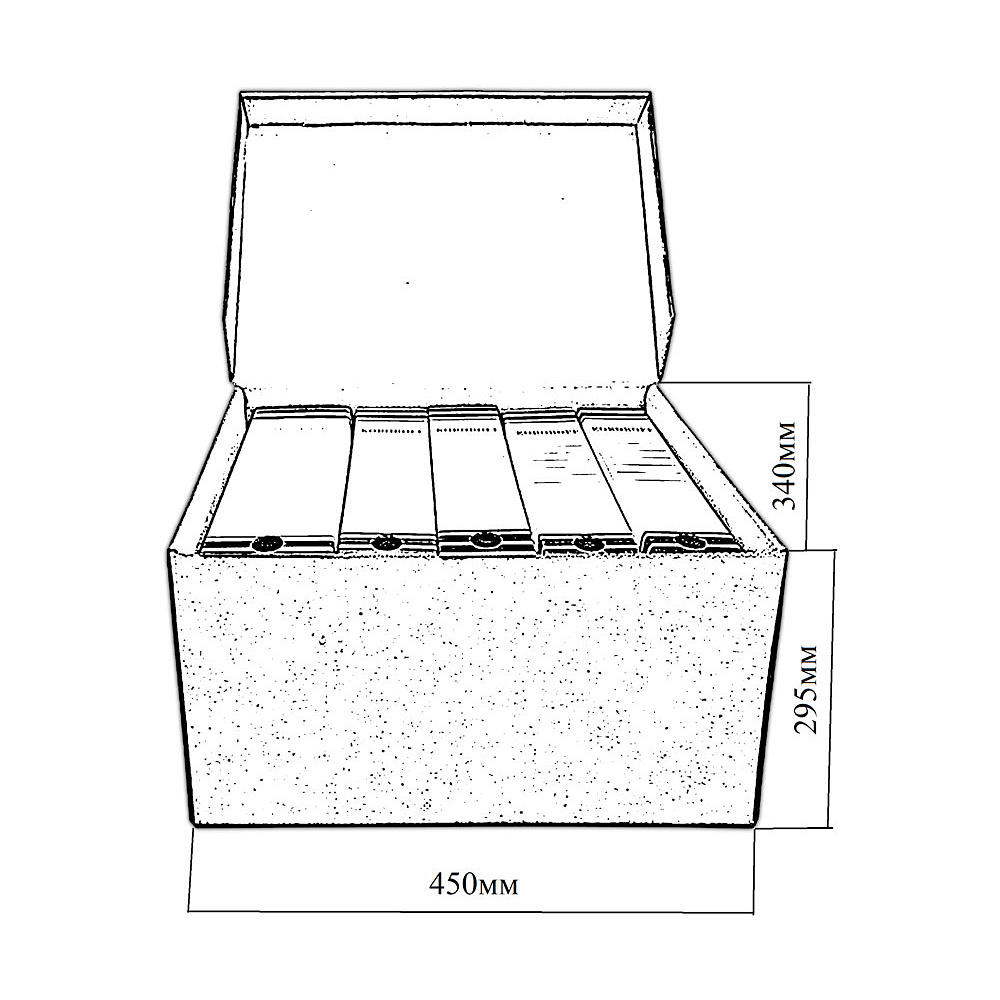 Короб архивный "Koroboff" с крышкой, 450x340x295 мм, коричневый - 6