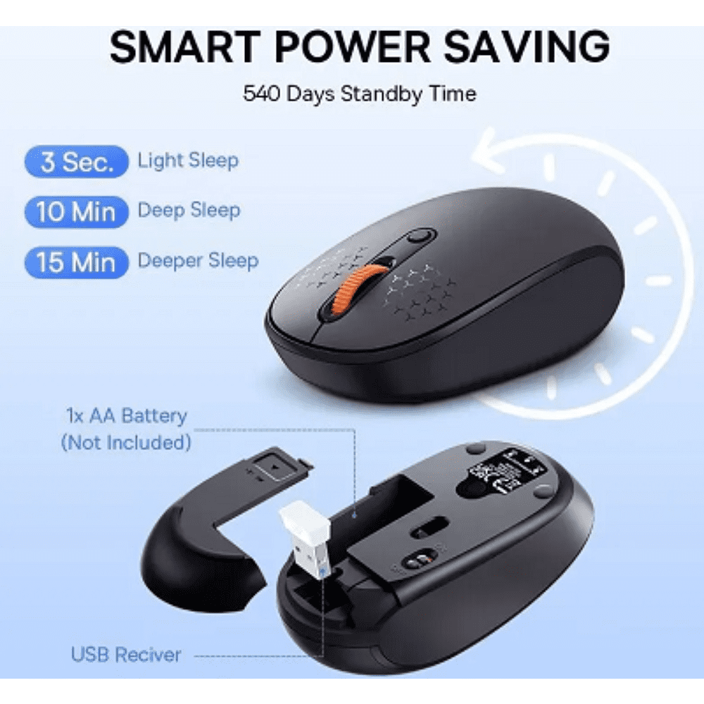 Мышь Frosted Gray Baseus "F01A", беспроводная - 6