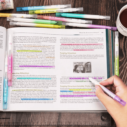 Маркер текстовый двусторонний "Erasable", фиолетовый - 2