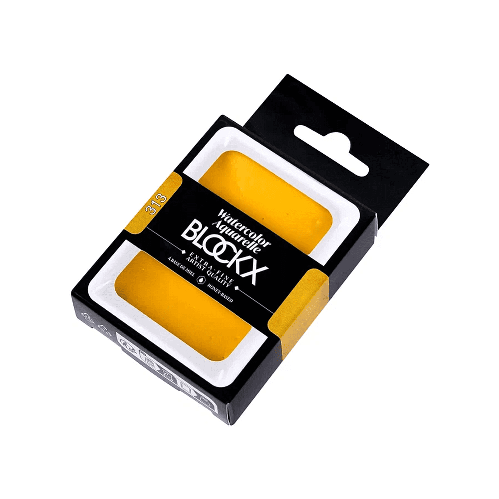 Краски акварельные "Blockx. Giant pan", 313 основной желтый, 18 мл., кювета - 2