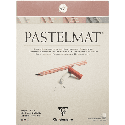 Блок бумаги для пастели "Pastelmat" №7, 30x40 см, 360 г/м2, 12 листов, 4 оттенка