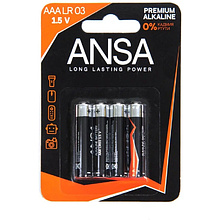 Батарейки алкалиновые ANSA "V LR03/BL-4 (AAA)", 12 блоковx4 шт,  щелочные